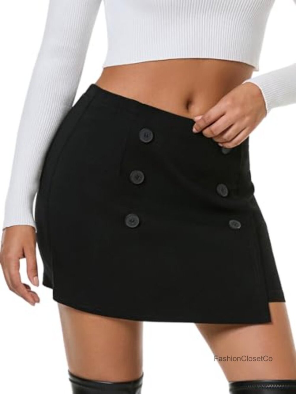 Women's High Waist Plaid Bodycon Mini Skirt Fall Tweed Stretch